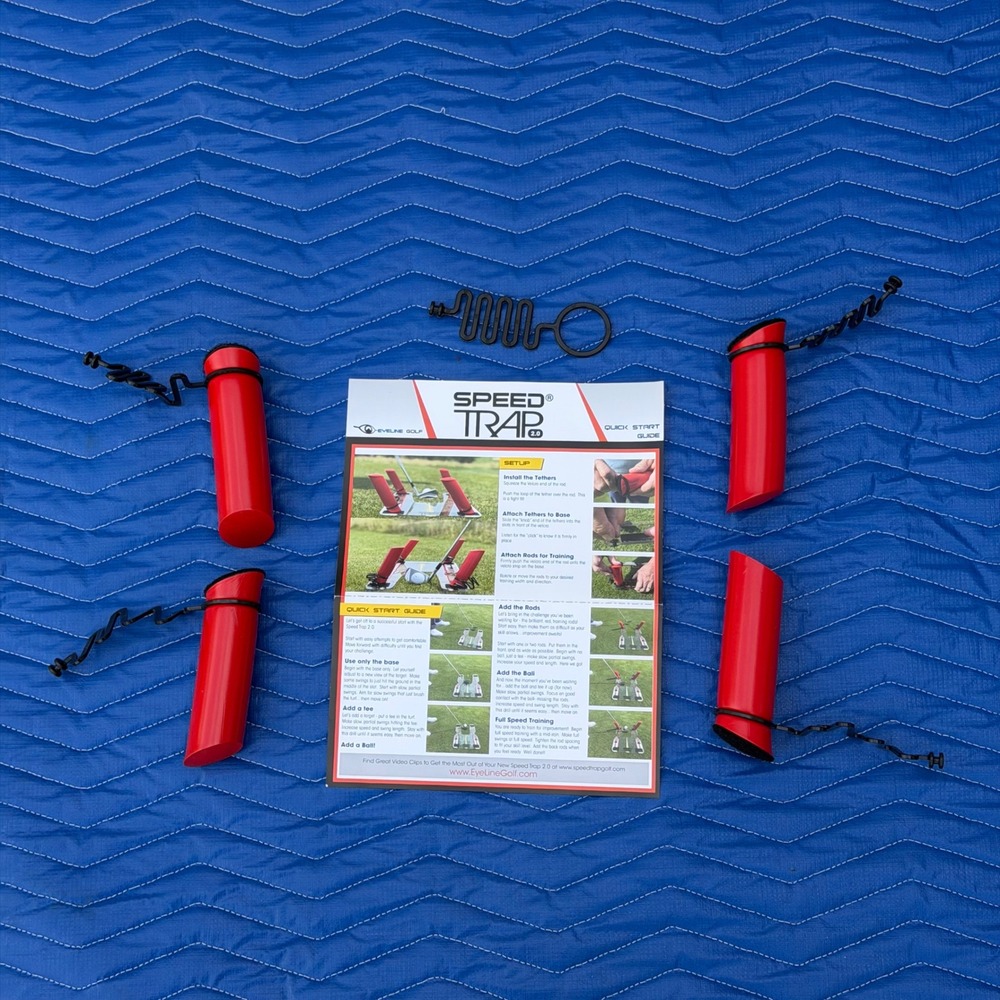 EyeLine Golf Speed Trap 2.0 Swing Trainer Alignment Aid Base Rods Tether Kit - Picture 2 of 8